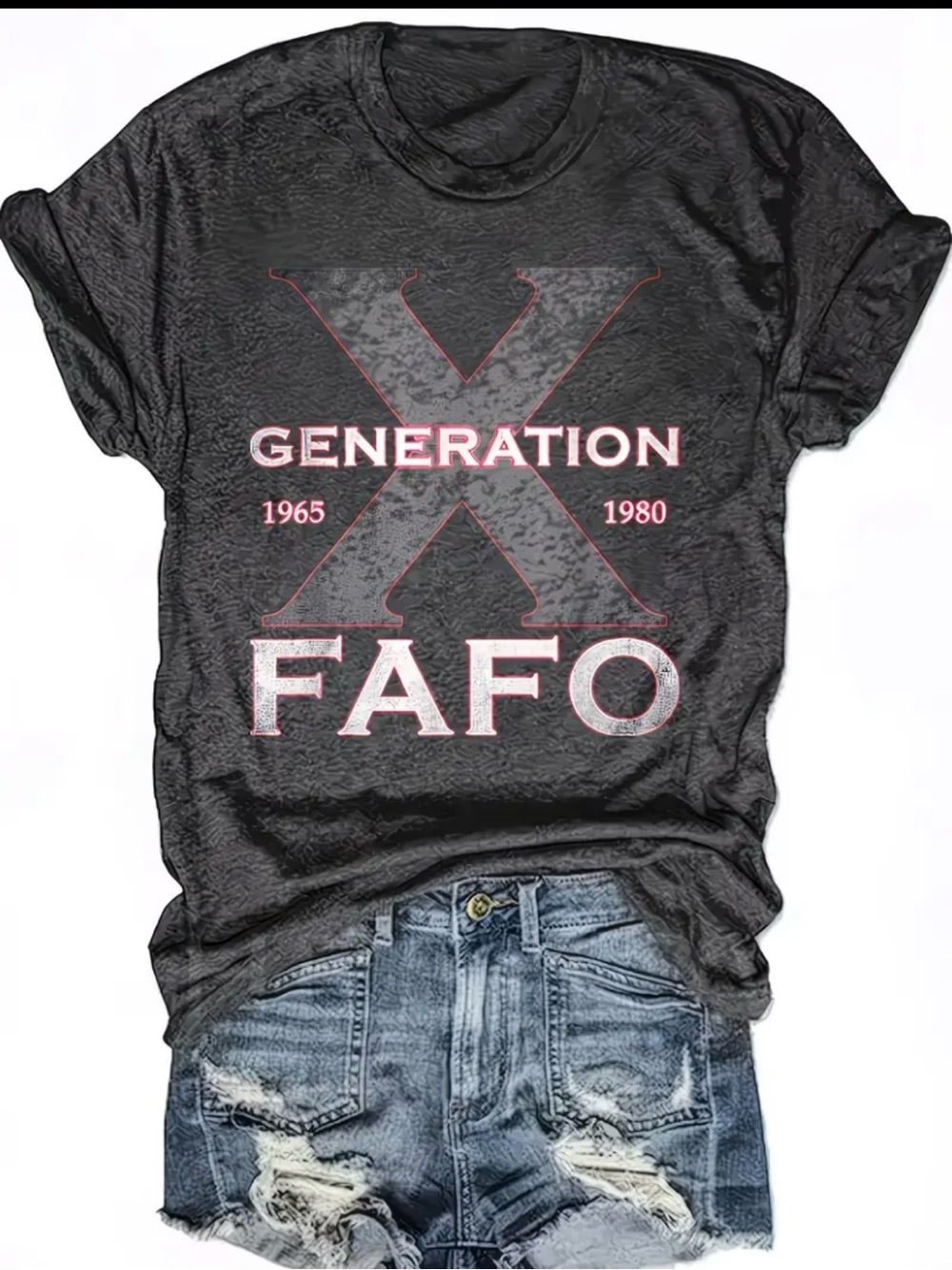 Ladies short sleeve FAFO Gen X Tshirt